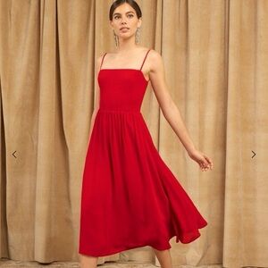 Red Reformation Roseship Dress